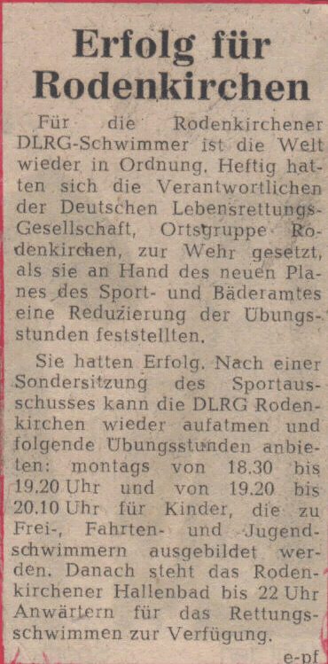 Presseartikel aus dem Jahr 1972