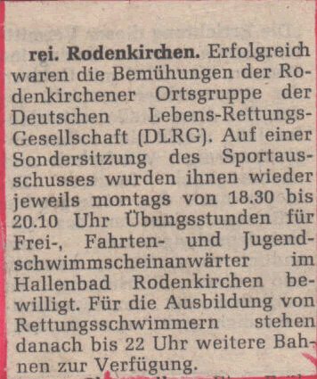 Presseartikel aus dem Jahr 1972