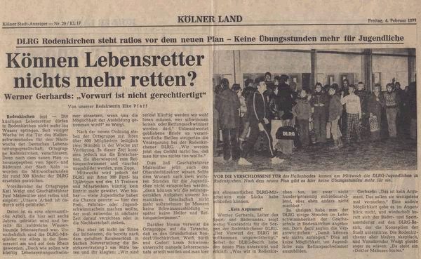 Presseartikel aus dem Jahr 1972