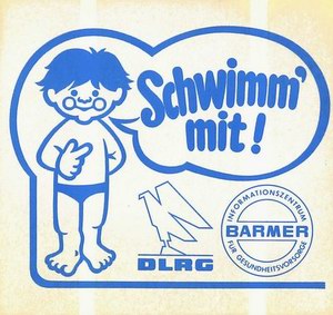 Aufkleber: Schwimm mit!