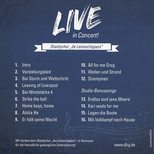 Shantychor 'de Leineschippers' - Live in Concert