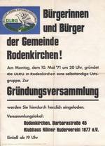 Aufruf zur Gründung der DLRG Rodenkirchen