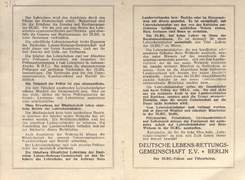 DLRG Merkblatt von 1938