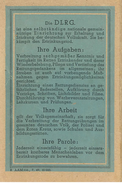 Mitgliedskarte von 1950