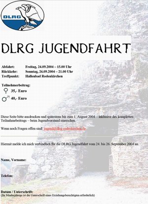 DLRG Jugendfahrt 2004