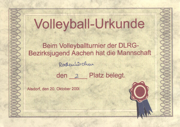 Volleyballturnier 2001